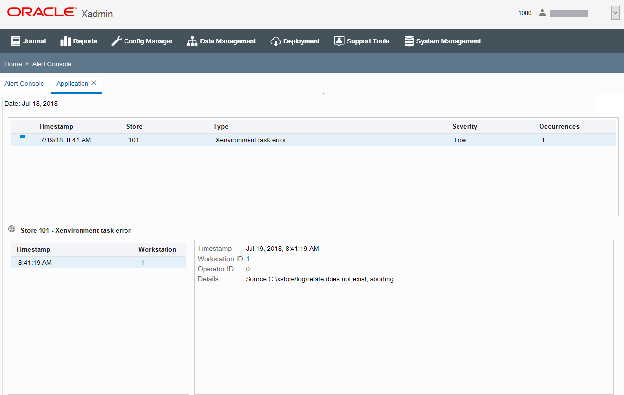 Application logged events Application logged events