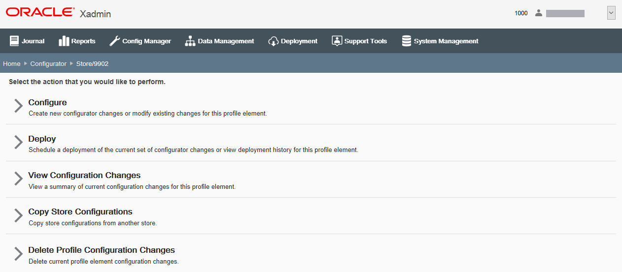 Configure - Store Specific Override Example