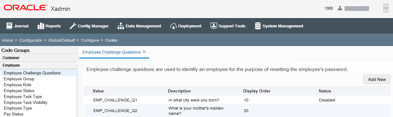 Configure Code - Disabled Code Example