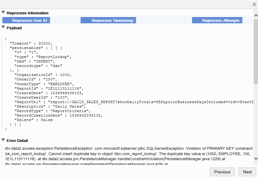 Replication Status Detail window Replication Status Detail window