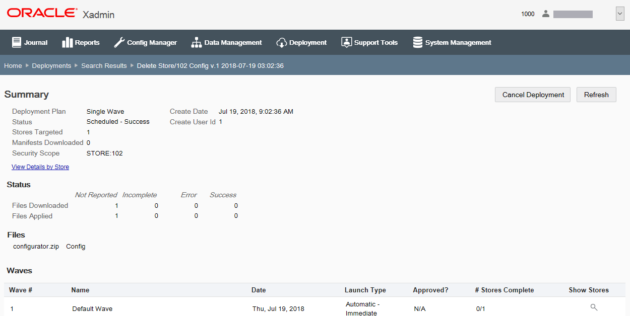 Deployment Summary - Cancel Deployment Deployment Summary - Cancel Deployment