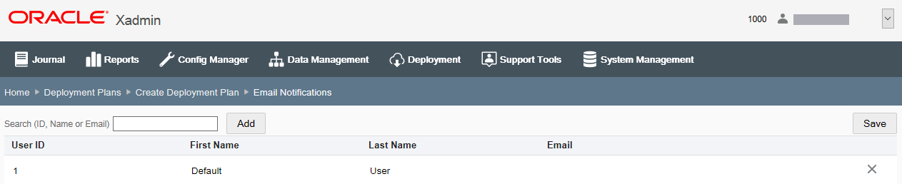 Email Notifications page Email Notifications page