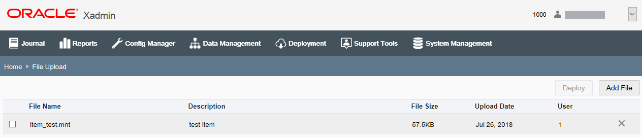 File Upload page File Upload page