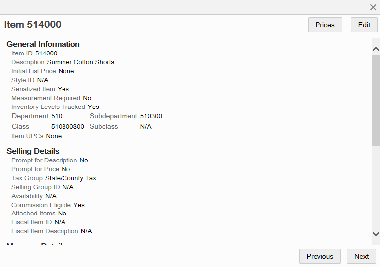 Item Information window Item Information window