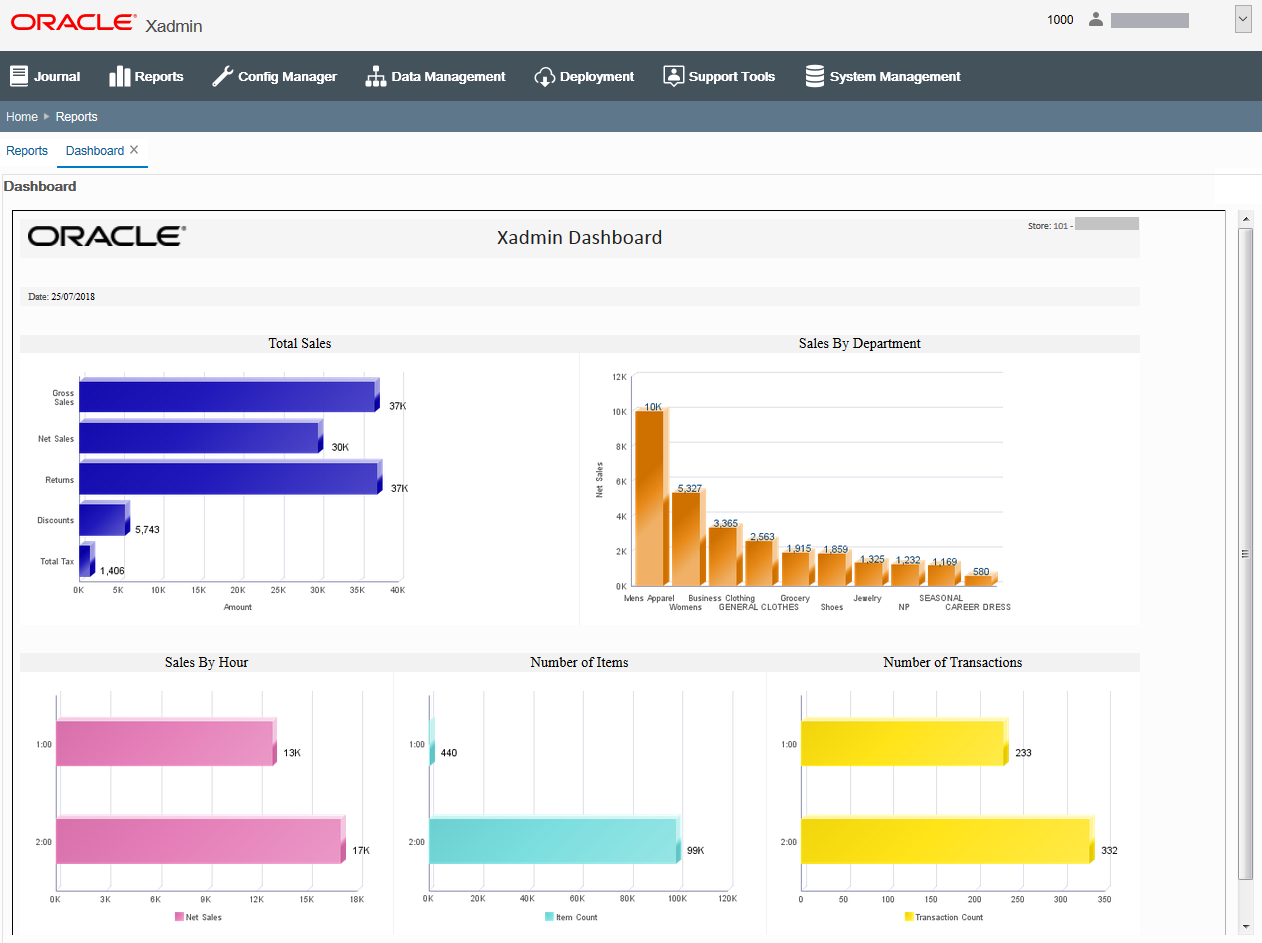 Dashboard Report Example