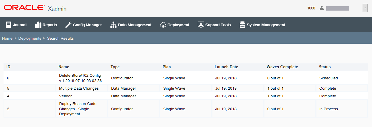 Deployment Plans Search Results