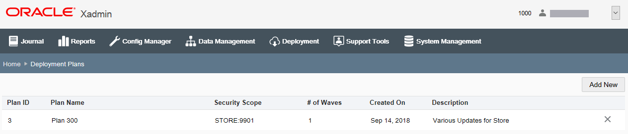 Deployments Plan page