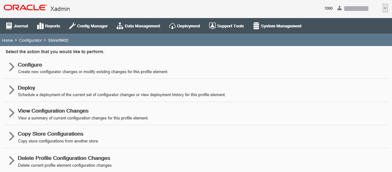 Configure - Store Specific Override Example