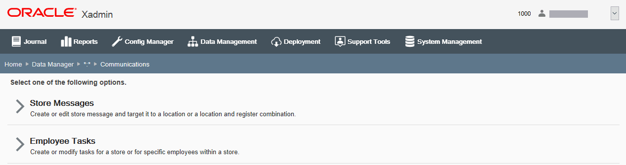 Communications page Communications page