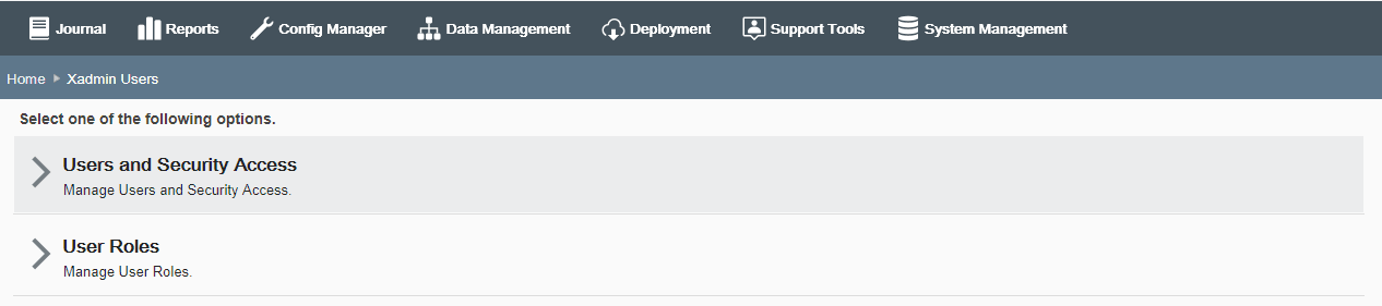 Xadmin Users Page