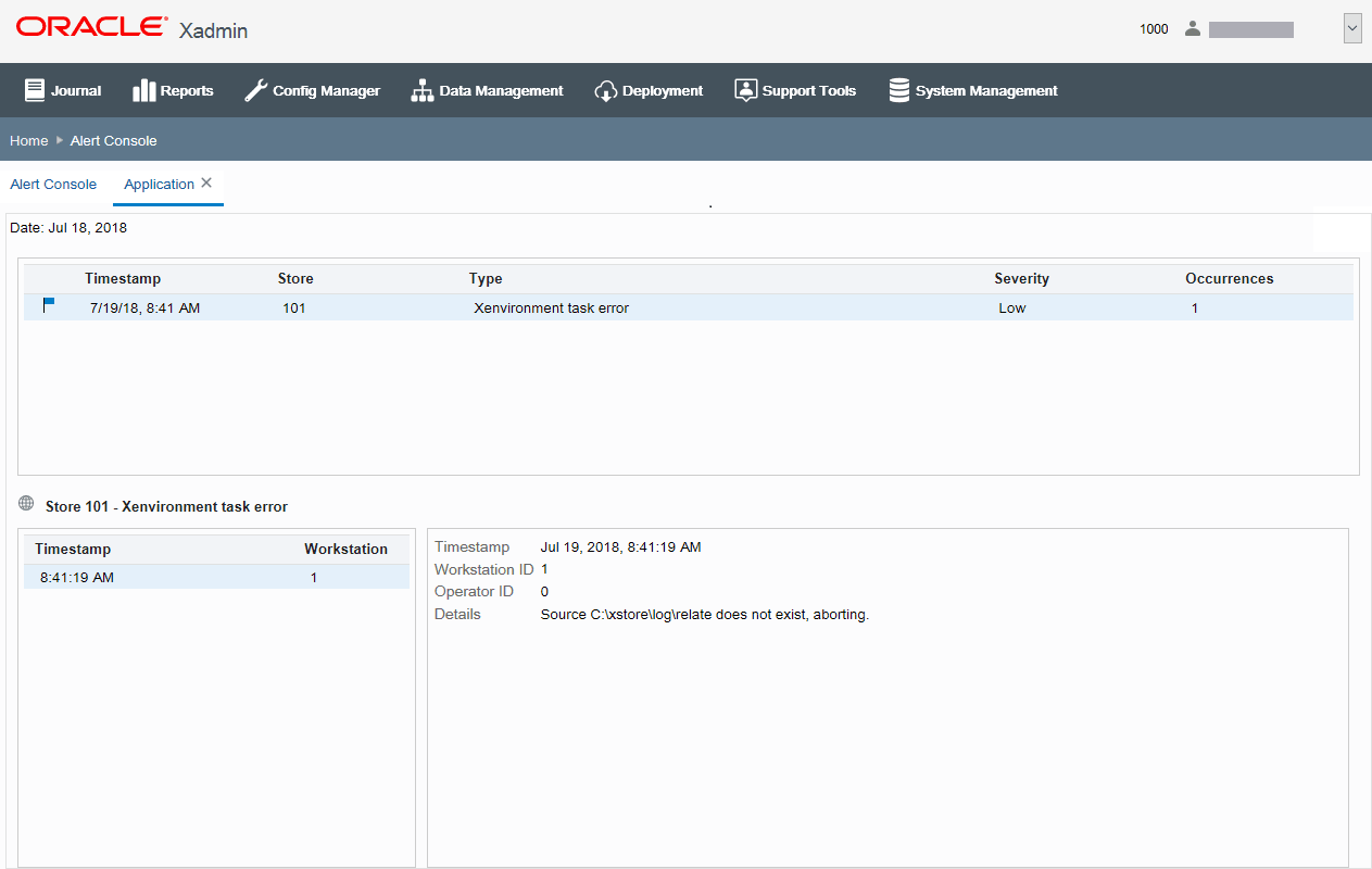 Application logged events Application logged events