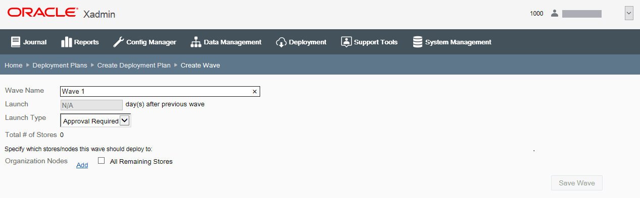 Create Wave page Create Wave page