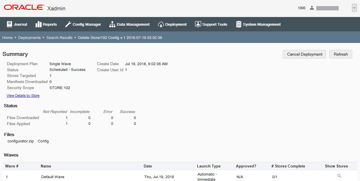 Deployment Summary - Cancel Deployment Deployment Summary - Cancel Deployment