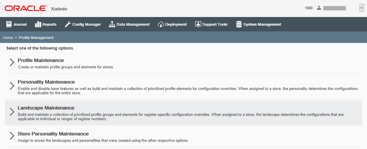 Profile Management Page Profile Management Page