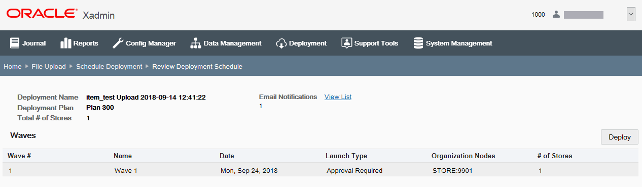 Review Deployment Schedule File Upload Review Deployment Schedule File Upload
