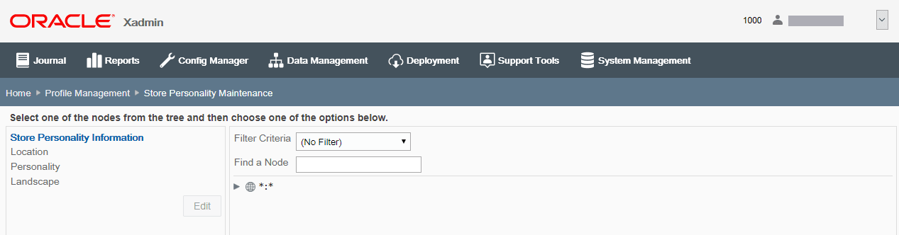 Store Personality Maintenance Page Store Personality Maintenance Page