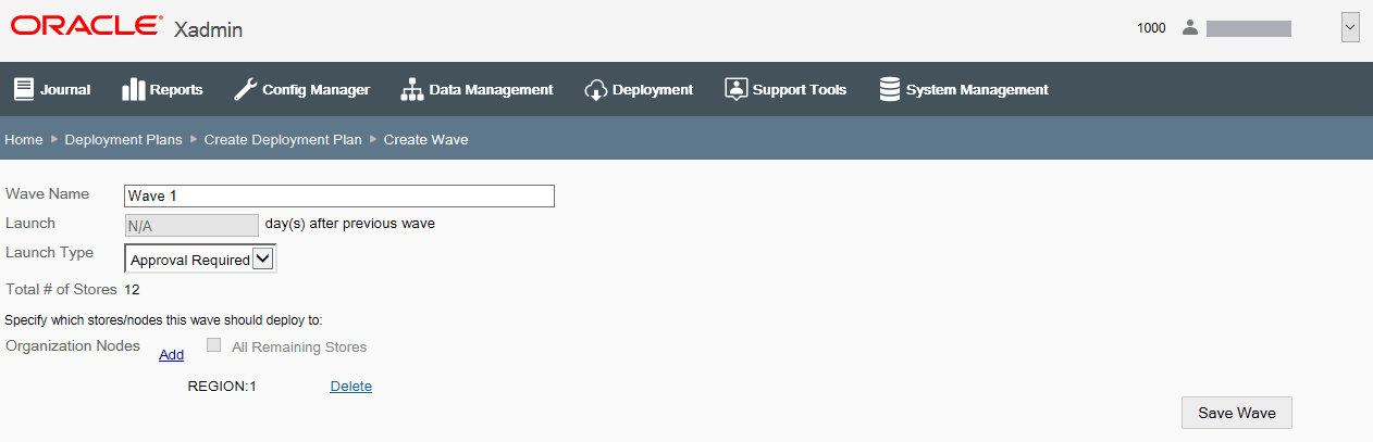Create Wave 1 Example Create Wave 1 Example