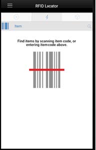 RFID Locator Screen RFID Locator Screen
