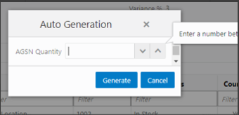 Inventory Adjustment - UIN - Auto Generation