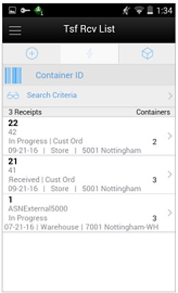 Tsf Rcv List Screen
