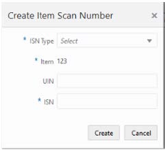 Create Item Scan Number