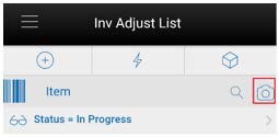 Inventory Adjustment List