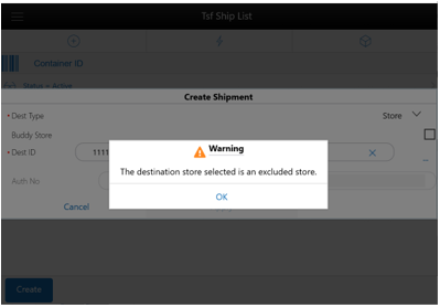Shows warning for no overriding permission