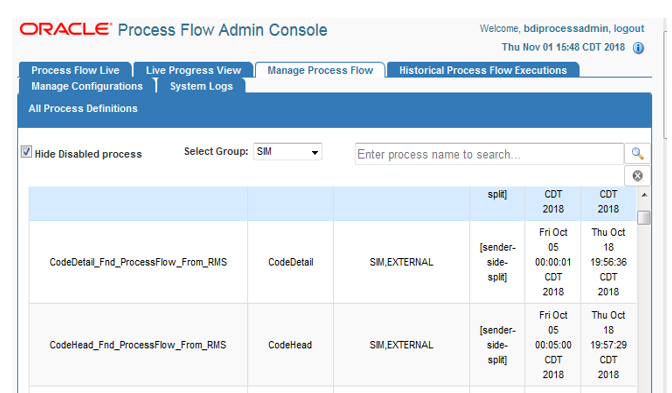 BDI Process Flow Console BDI Process Flow Console