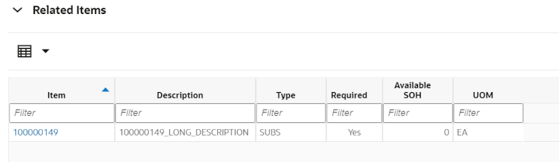Related Items Section
