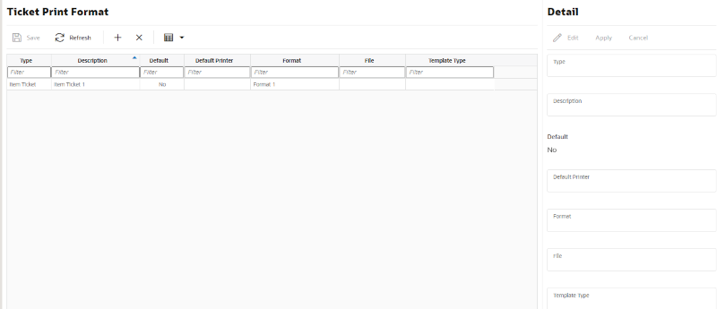 Ticket Print Format Ticket Print Format