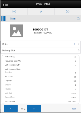 Item Detail Screen Item Detail Screen