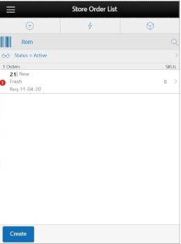 Store Order List Store Order List
