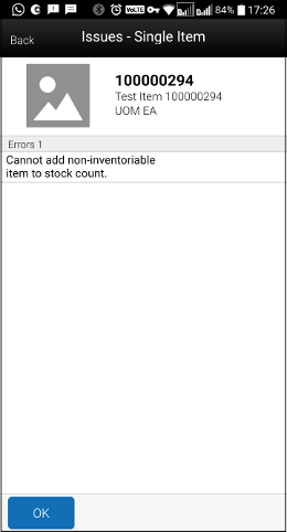 Issues - Single Item Screen Issues - Single Item Screen