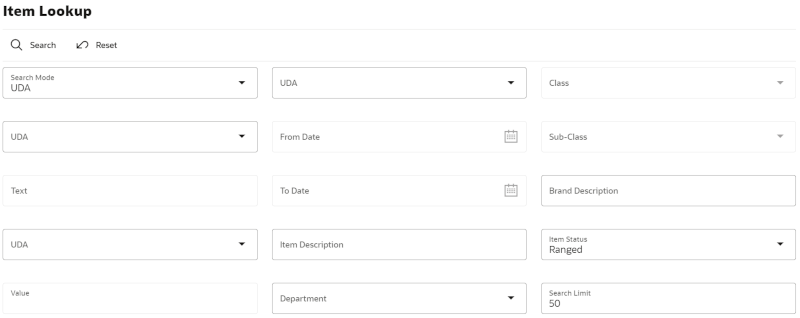 Search Mode: UDA Search Mode: UDA