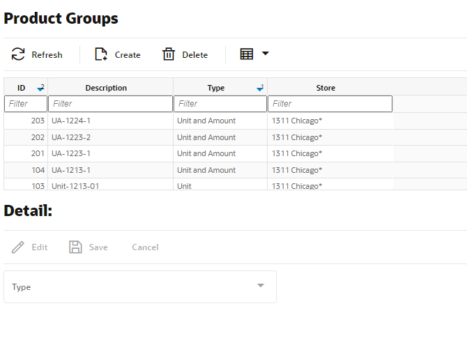 Product Groups (List)