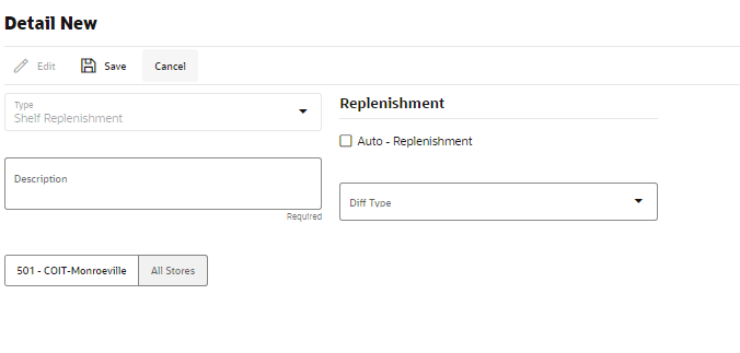 Product Groups Detail - Shelf Replenishment