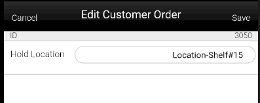 Edit Customer Order