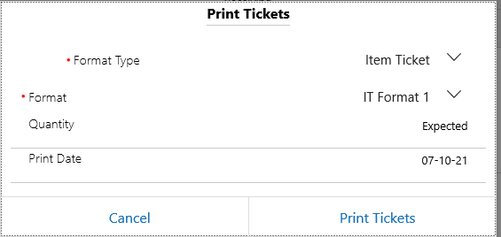 Print Tickets