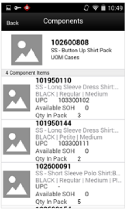 Components Screen