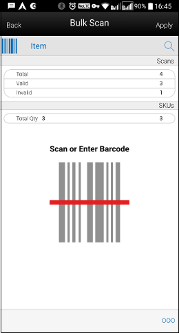 Bulk Scan Screen