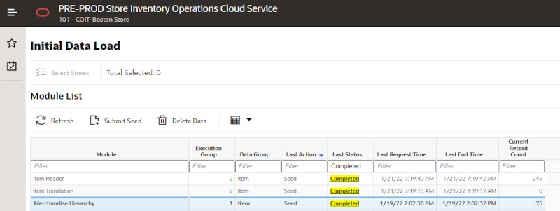 Initial Data Loading Screen Initial Data Loading Screen