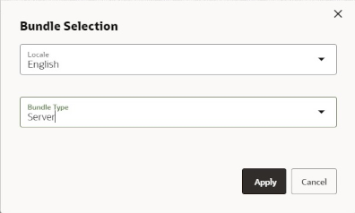 Bundle Selection Dialog Bundle Selection Dialog