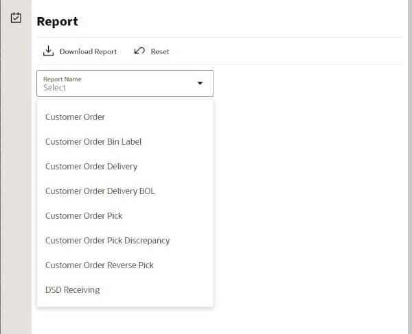 Reports Screen Reports Screen