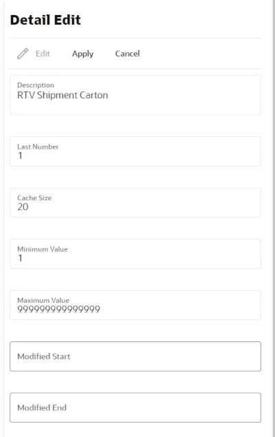 Detail Panel in Edit Mode Detail Panel in Edit Mode