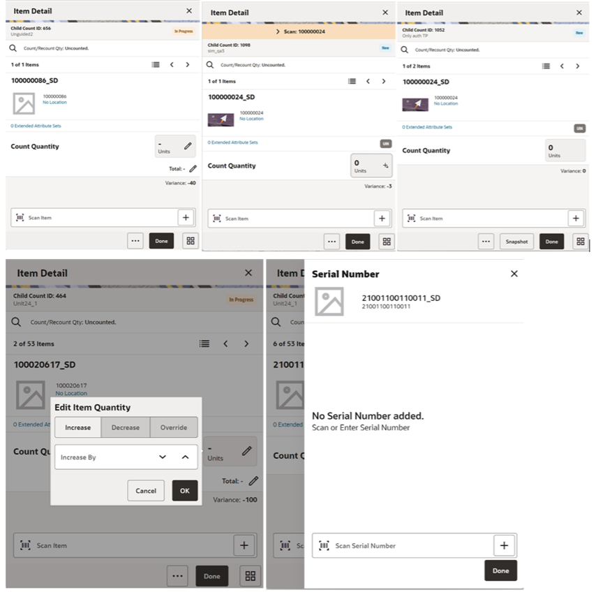 This image shows the Item List and Item Detail Search Criteria screen. This image shows the Item List and Item Detail Search Criteria screen.
