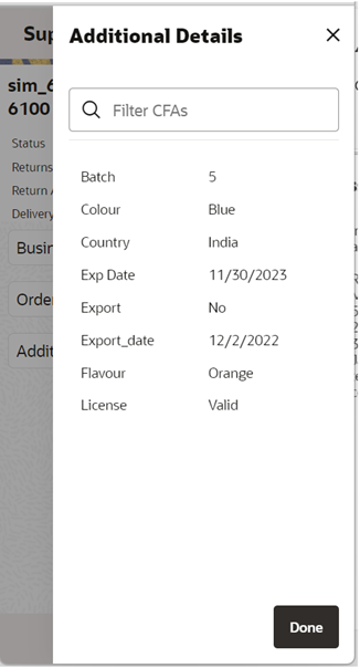 This image shows the Additional Details screen. This image shows the Additional Details screen.