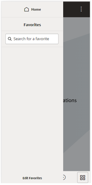 This image shows the Favorites menu. This image shows the Favorites menu.