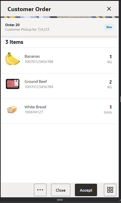 Customer Order Screen Customer Order Screen