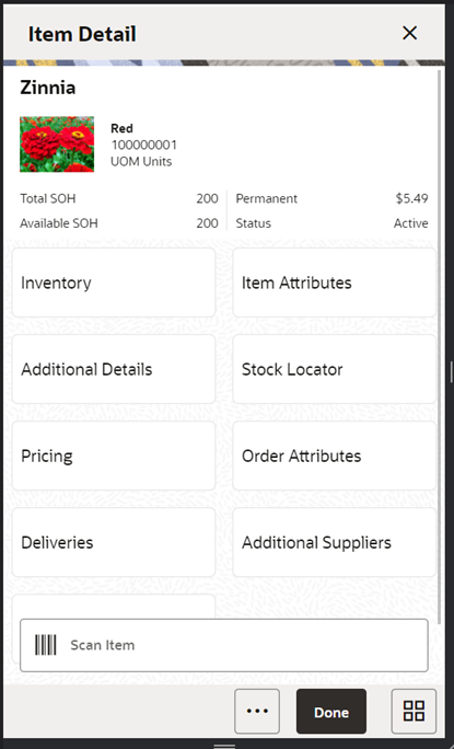 Item Detail Screen Item Detail Screen