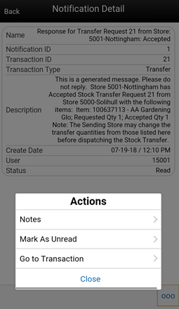 Notification Detail Notification Detail